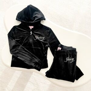 Juicy Couture Velour Tracksuit Set in Liqourice